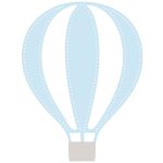 Hot Air Balloon Cut Out Blue – Parties And Signs