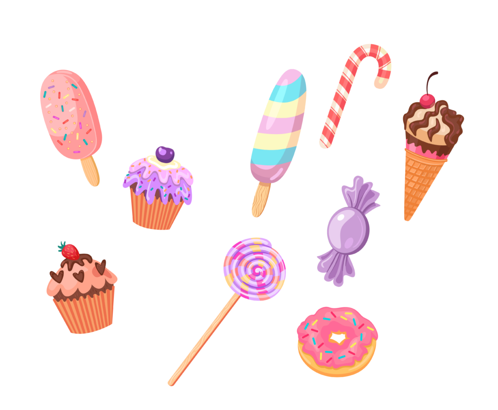 Pastel Sweet Treats Candy Cutout Set (Outlet) Parties And Signs