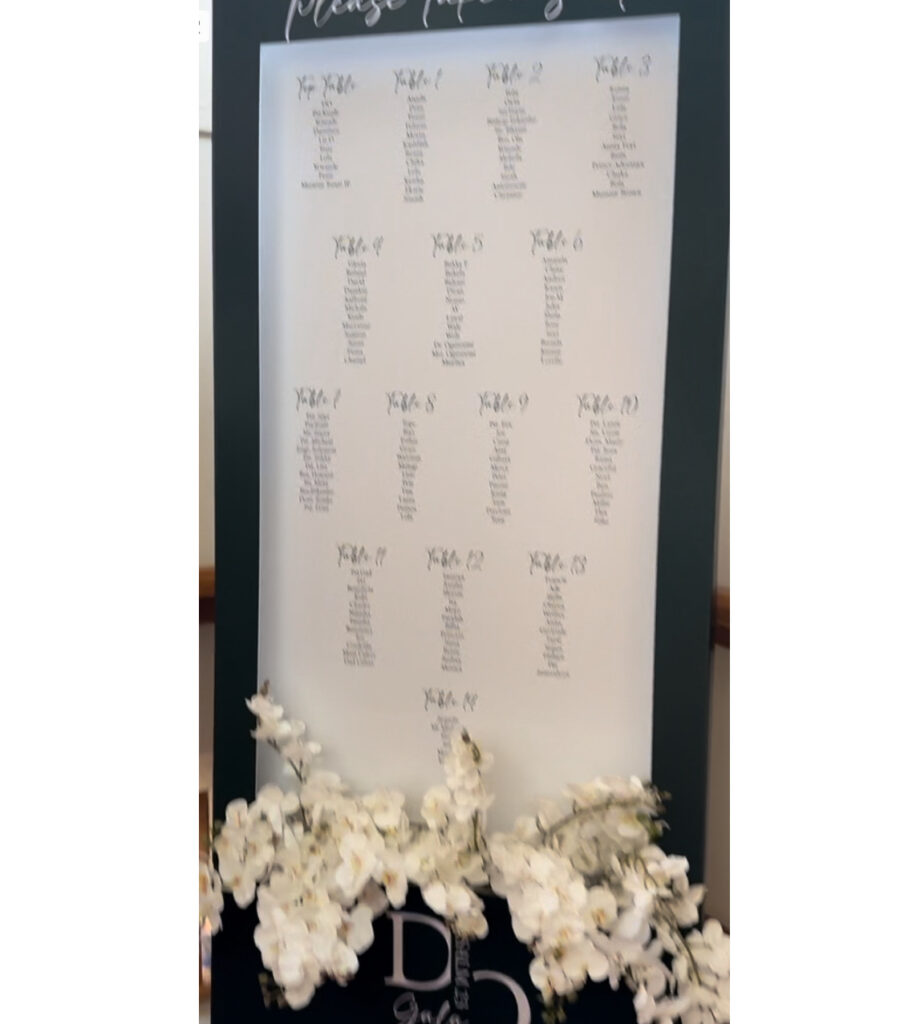 Flower Box Seating Plan – Parties And Signs