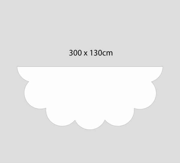 White Scallop Floor Mat (Non-Editable) - Image 2