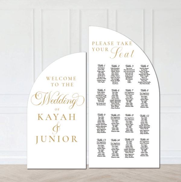 Calligraphy Welcome Wedding Seating Plan