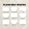 Choose Your Shape White Floor Mat (Non-Editable)