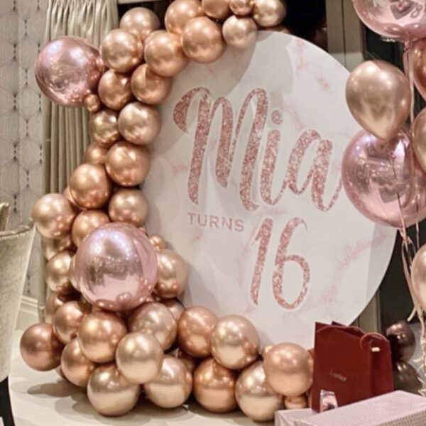 Rose Gold Circle Birthday Backdrop