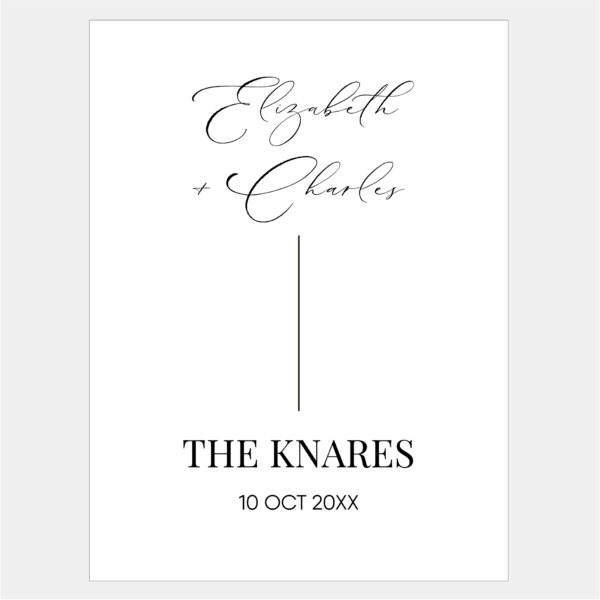 Bride + Groom Wedding Welcome Sign - Image 2