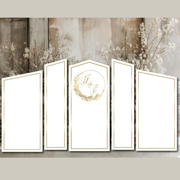 Wedding 5 Piece Gold Frame Backdrop