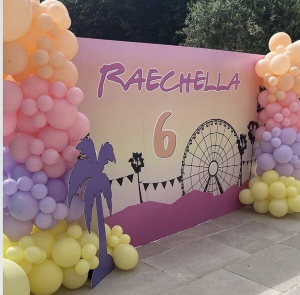 Pink Ombre Festival Backdrop