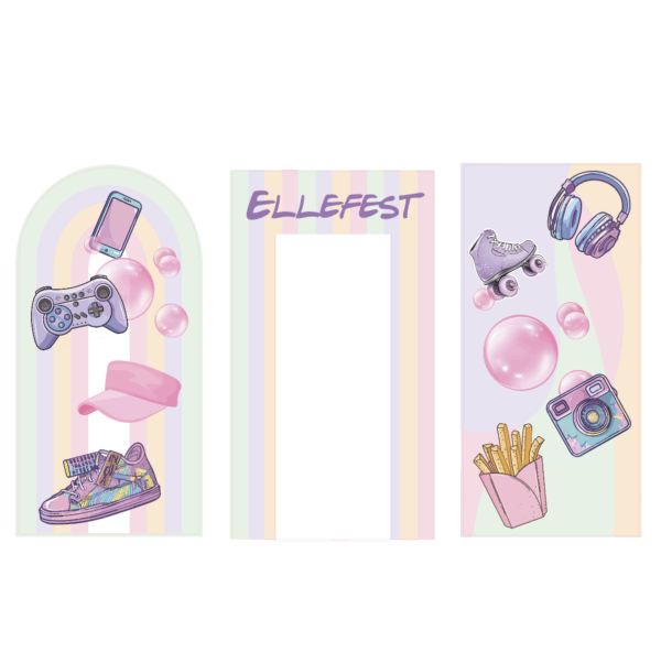 Preppy Festival Birthday Backdrop