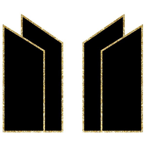 Geometric Accent Sailboards (Black & Gold)