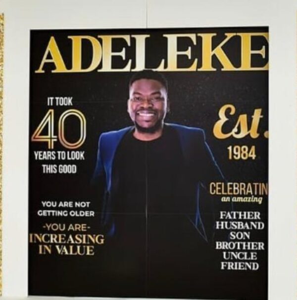 Magazine Cover Square Backdrop
