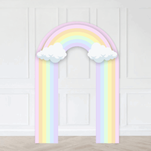 Pastel rainbow arch sailboard pink pastel
