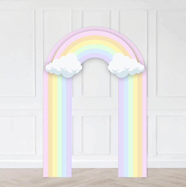 Pastel rainbow arch sailboard pink pastel