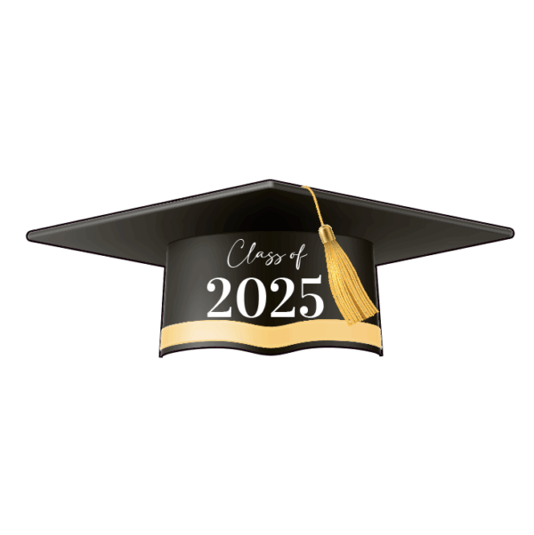 Class of 2025 Graduation Hat Cutout