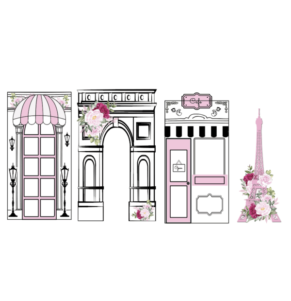 Paris Street Backdrop Set