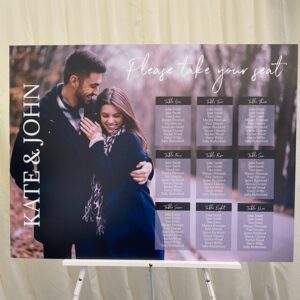 Wedding Landscape Portrait Seating Plan