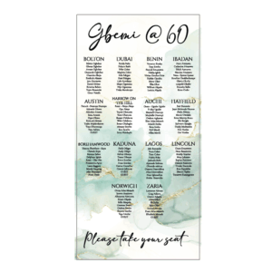 Green Marble Seating Plan