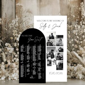 Monochrome Collage Wedding Seating Plan