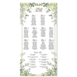 Botanical Frame Wedding Seating Plan