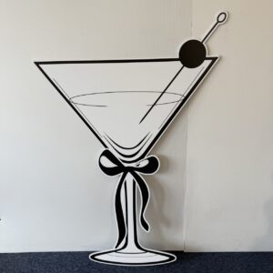 Monochrome Martini Glass Cutout (Outlet)