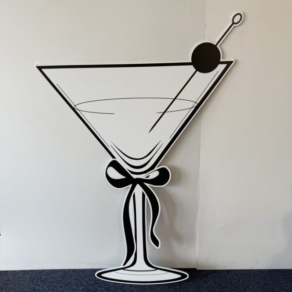 Monochrome Martini Glass Cutout (Outlet)