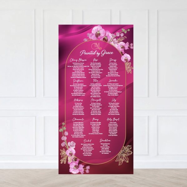 Pink Orchid Seating Plan