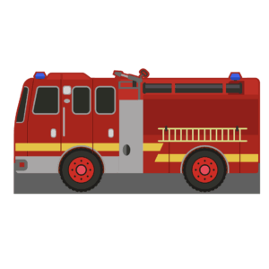 red fire engine emergency cutout