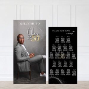 Glitter Circle Birthday Seating Plan Duo