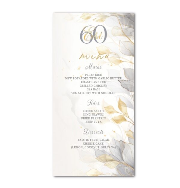 Floral Luxe Menu
