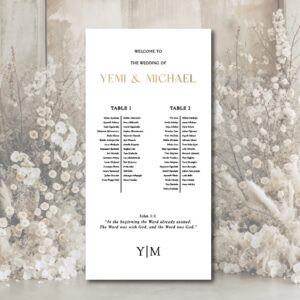Long Table Wedding Seating Plan