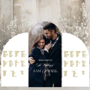Semi Arch Picture Wedding Seating Plan Trio