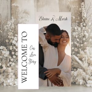 2pc Love Story Wedding Welcome Sign