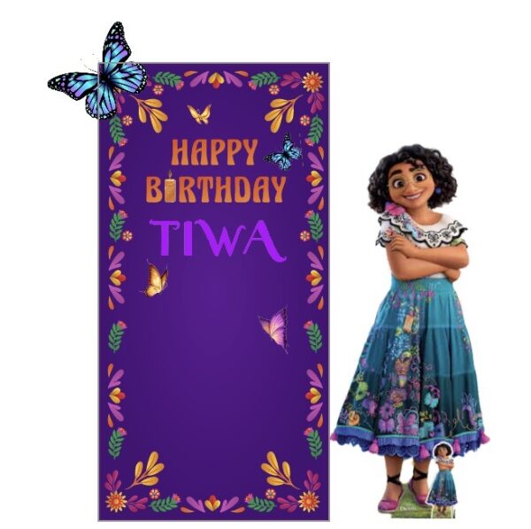 Encanto Inspired Birthday Backdrop and Official Mirabel Cutout - Image 2