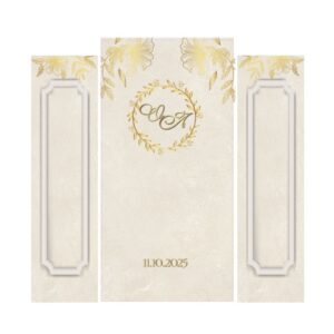 Gold Flower Textured Wedding Backdrop