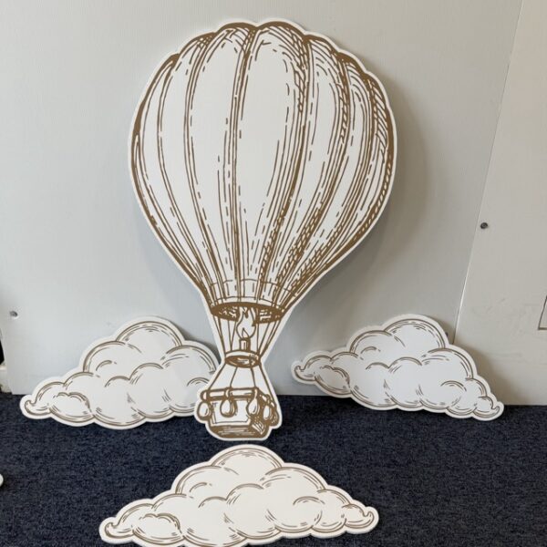 Brown Hot Air Balloon Cutout Set (Outlet)