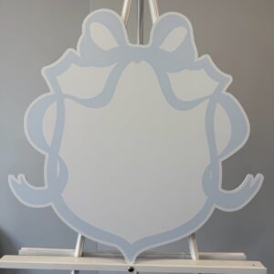 Blue Bow Shield Name Sign (Outlet)