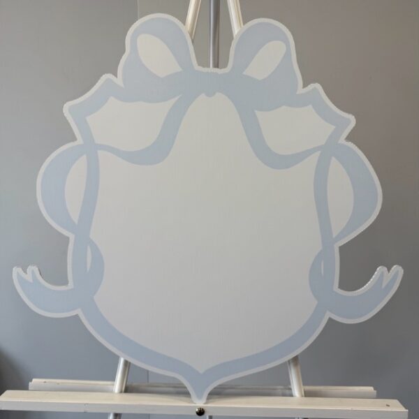 Blue Bow Shield Name Sign (Outlet)