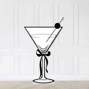 Minimalist Black and White Martini cutout