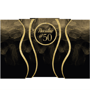 Black and gold marble backdrop set