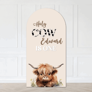 Cow theme birthday backdrop
