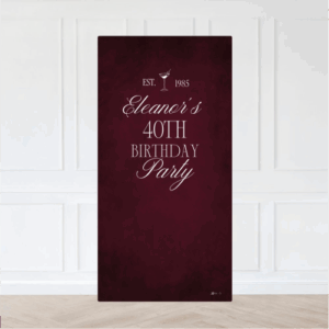 Burgundy Edit Birthday Backdrop