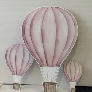 Pink Vintage Hot Air Balloon Cutout (Outlet)
