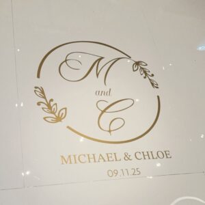 Antique Gold Dancefloor Monogram