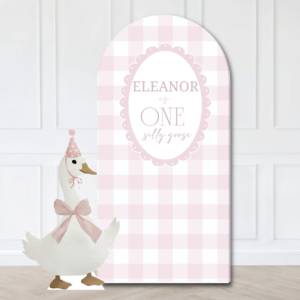 One Silly Goose Pink Backdrop Set