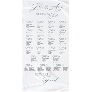 Flowing Marble Wedding Seating Plan