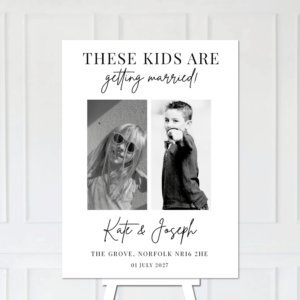 Throwback Engagement Welcome Sign