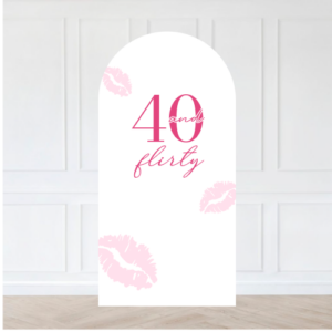 40 and Flirty Birthday Backdrop