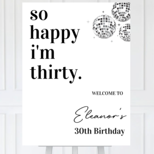 I'm 30 Birthday Welcome Sign