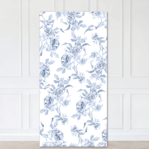 Blue Floral Toile Sailboard Backdrop