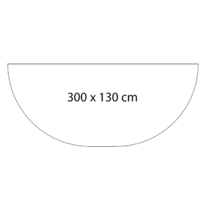 3m white semicircle floor mat (outlet)