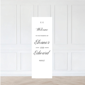 Slim Elegant Wedding Welcome Sign