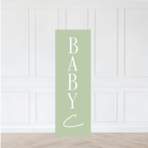 Slim Baby Shower Initial Backdrop